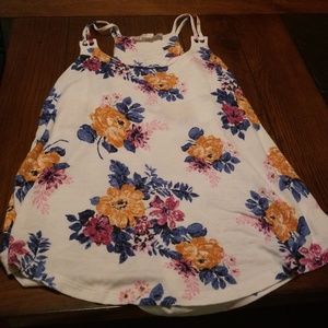 White floral tank